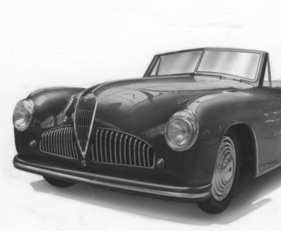 Alfa Romeo 2500 SS Worblaufen (1950) - Verbindung von Kurven und vertikalen Linien - Genfer Autosalon 1950