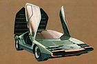 Alfa Romeo 33 Carabo Bertone (1968) - man beachte die Klappscheinwerfer