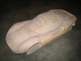 Alfa Romeo 33 Stradale detaillierte Formgebung der Modellentwicklung ()