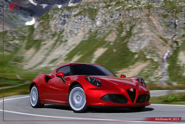 Image: Alfa Romeo 4C (2013) - Also ideal for mountain passes and tight bends.