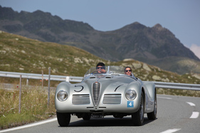 Alfa Romeo 6C 2500 SS Competizione Colli Spider (1947) - bei der Überquerung des Flüelapasses an der Passione Engadina 2019