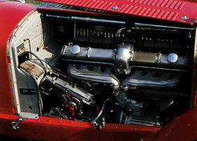 Alfa Romeo 8C 2300 - Blick auf den Motor Alfa Romeo 8C 2300 - Blick auf den Motor