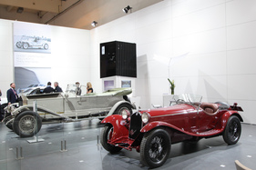 Alfa Romeo 8C 2300 Zagato (1932) - der Sieger des Concorso d'Eleganza Villa d'Este 2015 auf dem BMW-Stand neben einem Rolls-Royce - Techno Classica 2016