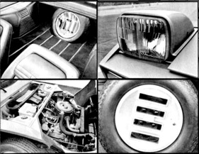 Alfa Romeo Alfasud Caimano (1971) - serienmässiger Alfasud-Antrieb, Reserverad im Kofferraum, originelles Felgendesign