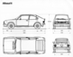 Alfa Romeo Alfasud Ti (1979) - Abmessungen (Quelle: Archiv)