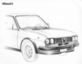 Alfa Romeo Alfasud Ti (1979) - Skizze der Wagenfront