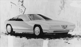 Alfa Romeo Delfino (1983) - Entwurfsskizze Alfa Romeo Delfino (1983) - Entwurfsskizze