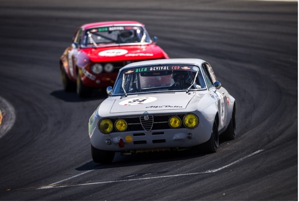 Image: Alfa Romeo GTAM from Auto Delta - at the start of the Bernina Gran Turismo 2025 hill climb race