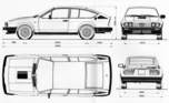 Alfa Romeo GTV 6 (1981) - Längs- und Querschnitt, Dimensionen