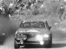 Alfa-Romeo GTV6 - Ein Alfa-Romeo GTV6 an der Monte Carlo Rallye 1983