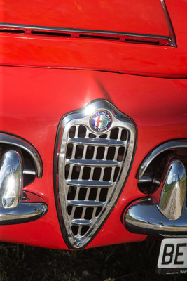 Alfa Romeo Giulia Spider 1600 (1962) - der Kühlergrill in klassischer Alfa-Manier