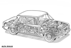 Alfa Romeo Giulia TI (1962) - Durchsichtsdarstellung