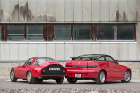 Alfa Romeo Giulia TZ1 (1964) und Alfa Romeo SZ (1990) - 151 versus 173 cm Breite