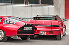 Bild: Alfa Romeo Giulia TZ1 (1964) und Alfa Romeo SZ (1990) - Rundungen versus rechteckige Formen