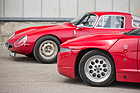 Alfa Romeo Giulia TZ1 (1964) und Alfa Romeo SZ (1990) - der Felgendurchmesser beträgt bei beiden Wagen 15 Zoll