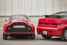 Alfa Romeo Giulia TZ1 (1964) und Alfa Romeo SZ (1990) - kein Schnickschnack am Rennwagen, Sicherheitselemente beim modernen GT