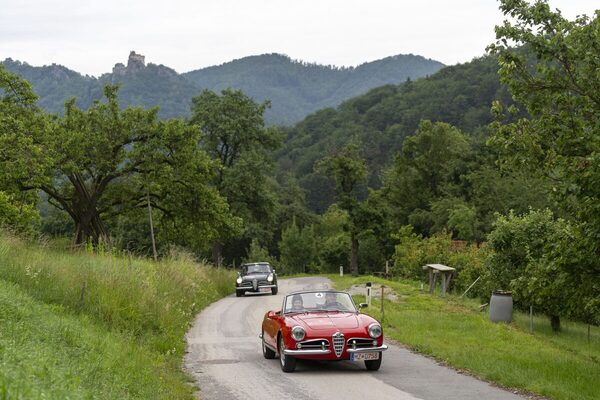 Alfa Romeo Giulietta Spider unterwegs - Alfa Classic Wachau 2024