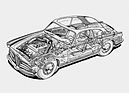 Alfa Romeo Giulietta Sprint (1954) - Durchsichtszeichnung