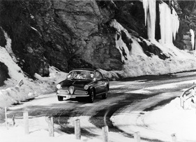 Alfa Romeo Giulietta Sprint (1959) - mit Schweizer Kennzeichen auf einer Rallye