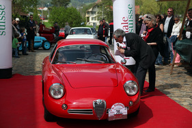 Bild Alfa Romeo Giulietta Sprint Zagato (1962) - am Treffen italienischer Oldtimerautos Italiauto 2013