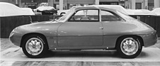 Alfa Romeo Giulietta Sprint Zagato SZ (1960) - Silhouetten-Ansicht am Genfer Autosalon 1960