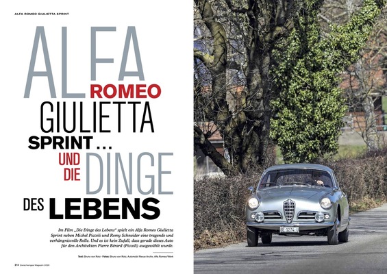 Bild: Alfa Romeo Giulietta Sprint und die Dinge des Lebens – Zwischengas Jahresmagazin 2026