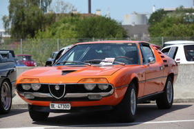 Alfa Romeo Montreal (1974) - so schön in Orange (3. Youngtimer- und Classictreffen Pratteln am 15. Juli 2018)