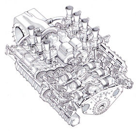 Alfa Romeo Tipo 160 (1952) 12 Zylinder Boxermotor mit 2.5 Liter Hubraum