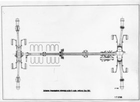 Alfa Romeo Tipo 160 (1952) - Der Antrieb, Originalzeichnung Alfa Romeo Tipo 160 (1952) - Der Antrieb, Originalzeichnung