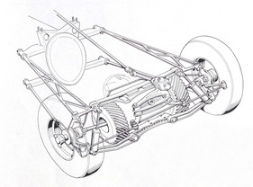 Alfa Romeo Tipo 160 (1952) Der Vorderwagen (ohne Motor)