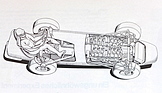 Image: Alfa Romeo Tipo 160 (1952) - General view: The Alfa Romeo Formula 1 dragster from 1952