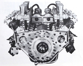 Alfa Romeo Tipo 160 (1952) Motor Ansicht von hinten Alfa Romeo Tipo 160 (1952) Motor Ansicht von hinten