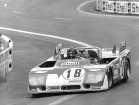 Alfa Romeo Tipo 33TT3 (T33/3) in Le Mans 1972 - Nino Vaccarella im Alfa Romeo Tipo 33TT3 des Autodelta Teams