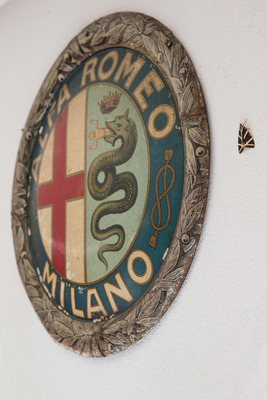 Alfa-Zeichen an der Wand (Sammlung Marx) - Clubanlass Alfa Romeo Club (17. bis 19. August 2018)