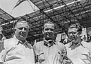Bild: Alfred Neubauer, Rudolf Caracciola und Rudolf Uhlenhaut - Coppa Acerbo bei Pescara (1938)