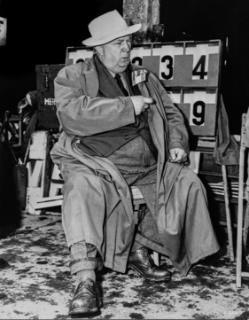 Alfred Neubauer bei der Zeitnahme - Grosser Preis von Europa auf dem Nürburgring (1954)