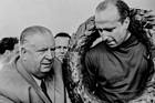 Alfred Neubauer mit Juan Manuel Fangio - Grosser Preis von Schweden (1955)