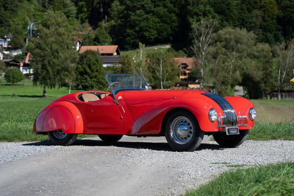 Bild: Allard K1 Roadster (1947) - als Lot 79 an der Versteigerung "Klassische Automobile & Motorräder" der Oldtimer Galerie in Toffen am 18. Oktober 2025