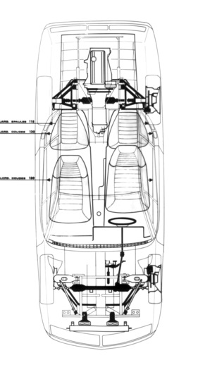 Alpine A-310 (1971) - Zeichnung, Vogelperspektive