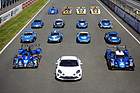 Image: Alpine A110 (2017) - The new Alpine, surrounded by its brothers from 66 years of history