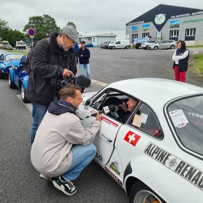 Image: Alpine-Renault A110 1600S (1972) - TV interview of the Swiss participant - "70 years Alpine" anniversary meeting in Dieppe 2025