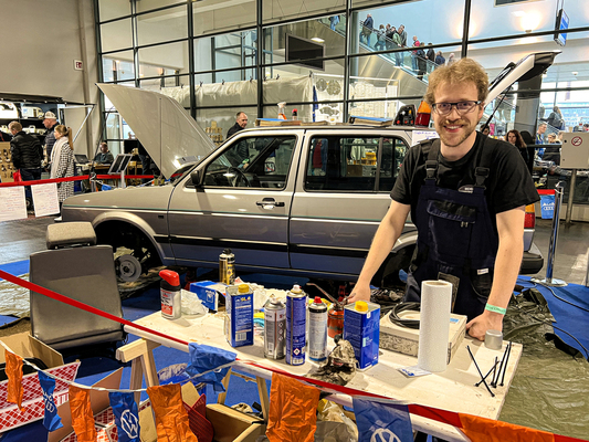 Als überzeugter Nachwuchsförderer auch nicht viel älter: Sammler, Schrauber und Schreiber Lars Golly, 29.