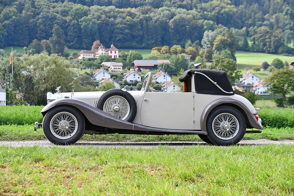Alvis Speed Twenty SC Drophead (1934) - als Lot 119 an der "Gstaad Classic Car Auction" der Oldtimer Galerie Toffen am 29 Dezember 2023