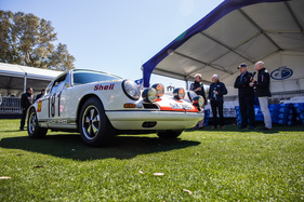 Amelia Island Concours d'Elegance 2020 - Porsche 911 in Rallye-Kleidung.
