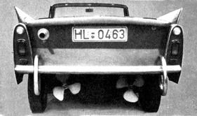 Amphicar (1962) - die Propeller sind aus Kunststoff gefertigt