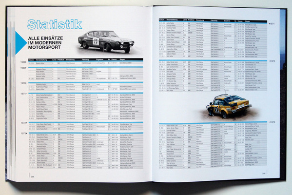 Anhang mit Statistik aller Ergebnisse - Buch "Walter Röhrl - Aufschrieb Evo2 - Weltmeister-Edition 1980 "
