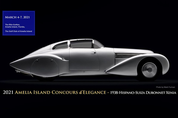 Bild: Ankündigung des 26. Concours d'Elégance Amelia Island 2021