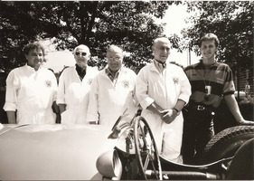 Anlässlich des DTM-Laufes am Norisring von 1992 - Herrmann, Kling, Boehringer, Fangio und Schumacher