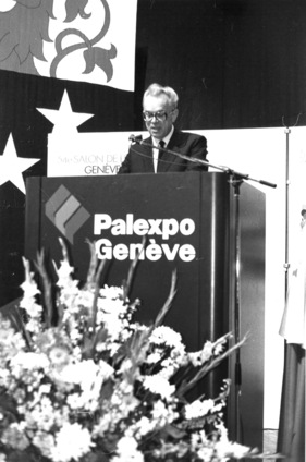 Ansprache von Bundespräsident Leon Schlumpf - Genfer Automobilsalon 1984