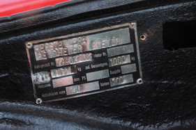 Apal Porsche Coupé (1962) - Typenschild, seltsam ausgefüllt